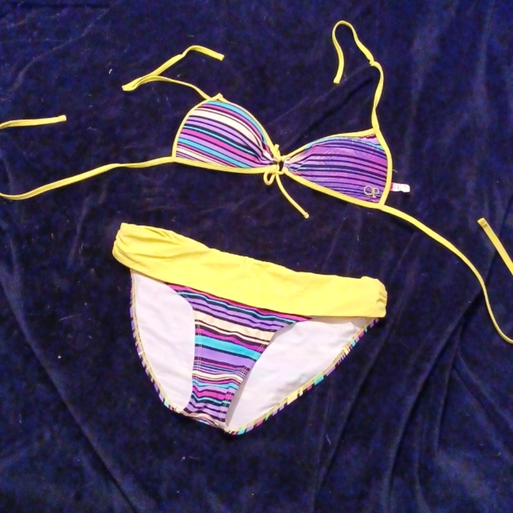 OP 2PC Striped Bikini